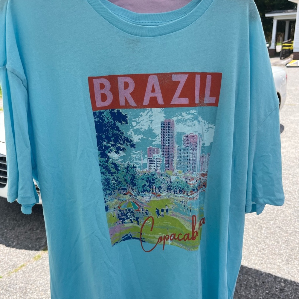 Wild Fable Light Blue Graphic Tee